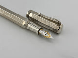 Montegrappa  War of the Roses York Special Edition Faceted .925 Sterling Silver  Fountain Pen - Fine 18kt Gold Nib