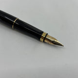 Parker 75 black lacquer gold trim Broad Nib - Original converter