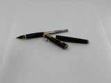 Parker 75 black lacquer gold trim Broad Nib - Original converter
