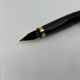 Parker 75 black lacquer gold trim Broad Nib - Original converter