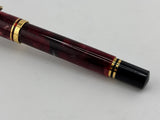 Pelikan M300  Marbled Burgundy Fountain Pen (Circa 2002) - Medium 14kt Gold Nib