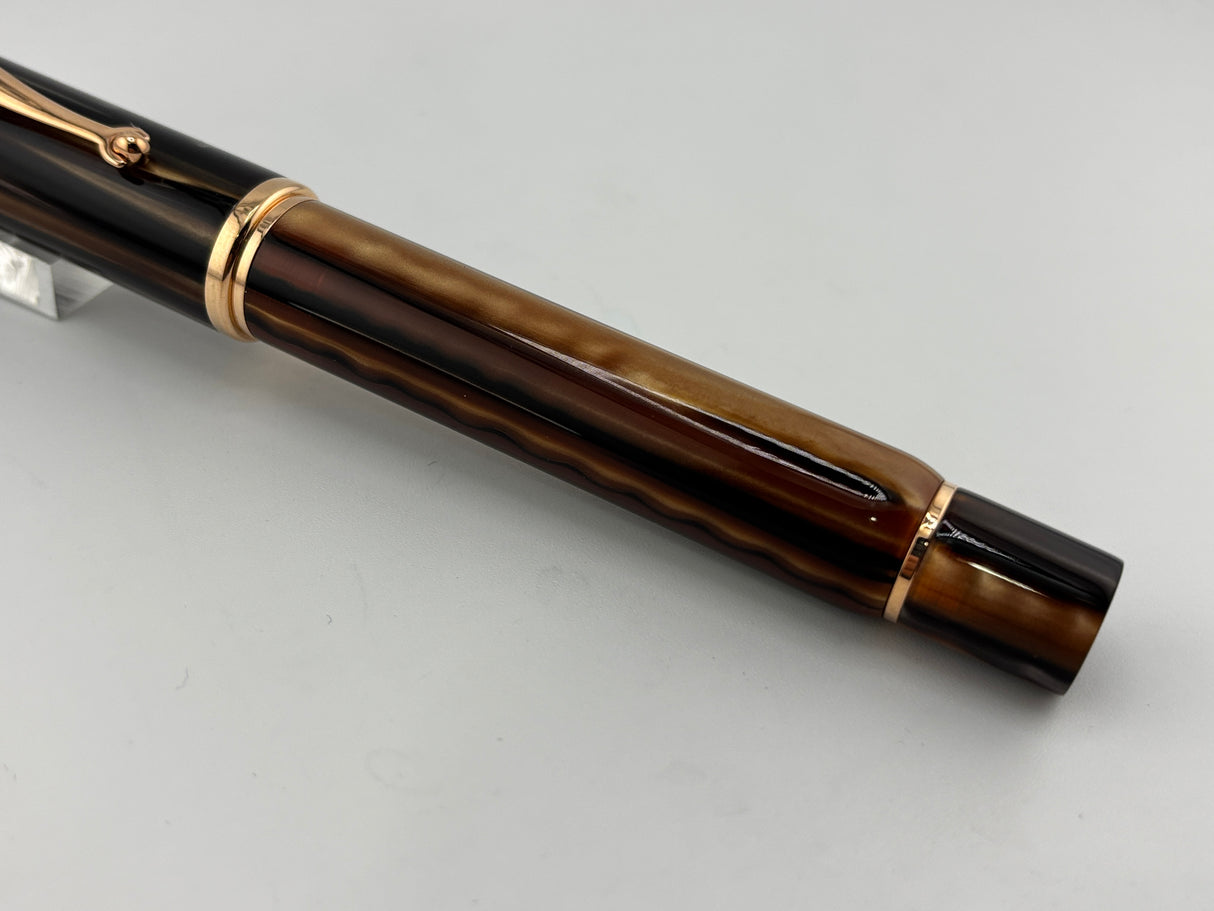 Montegrappa Oversized Grand Ducale Brown Limited Edition Fountain Pen - Medium 18kt Gold Nib