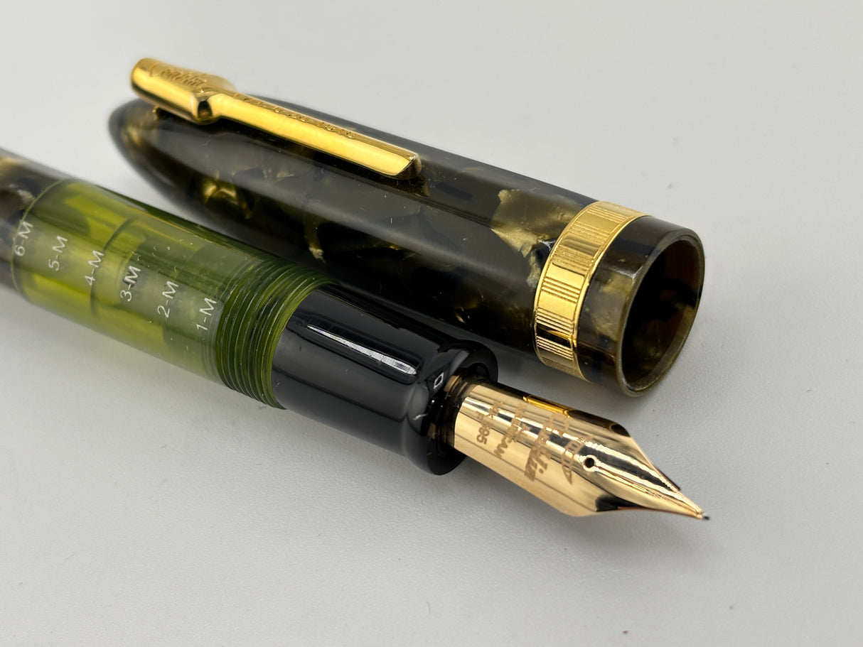 Conklin Nozac Green Saft Celluloid Fountain Pen – Legacy Collection Limited Edition - Fine 14kt Gold Nib