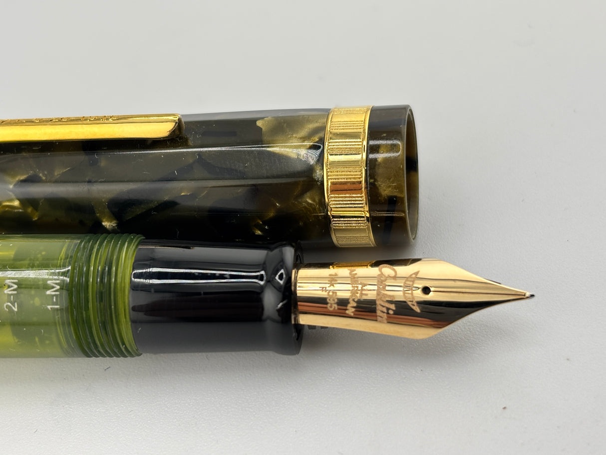 Conklin Nozac Green Saft Celluloid Fountain Pen – Legacy Collection Limited Edition - Fine 14kt Gold Nib
