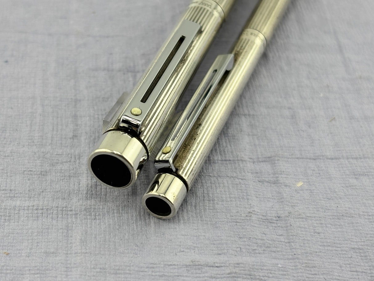 Sheaffer Targa Set full sterling silver 925 - Fountain Pen and Ball Pen