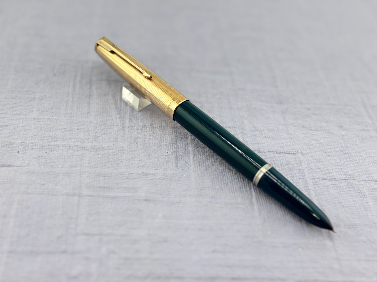 Parker 51 Navy Blue Gold filled Cap Aerometric -  Fountain Pen