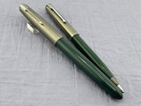 Parker 51 Set Grey Steel  Cap Aerometric -  Fountain Pen and pencil