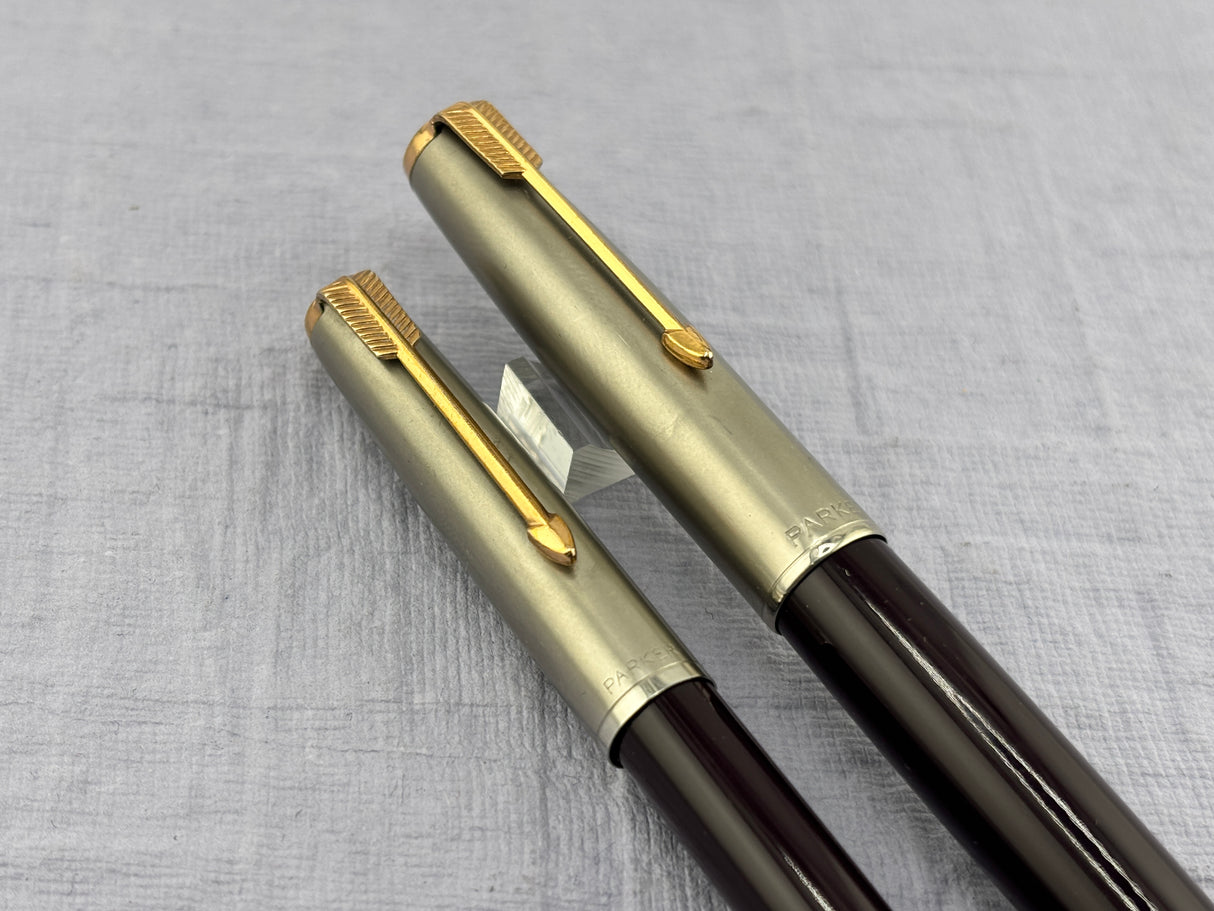 Parker 51 Set Dark Blue Cap Aerometric -  Fountain Pen and pencil