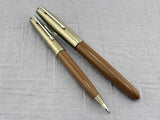 Parker 51 Set Cocoa Cap Aerometric -  Fountain Pen and pencil