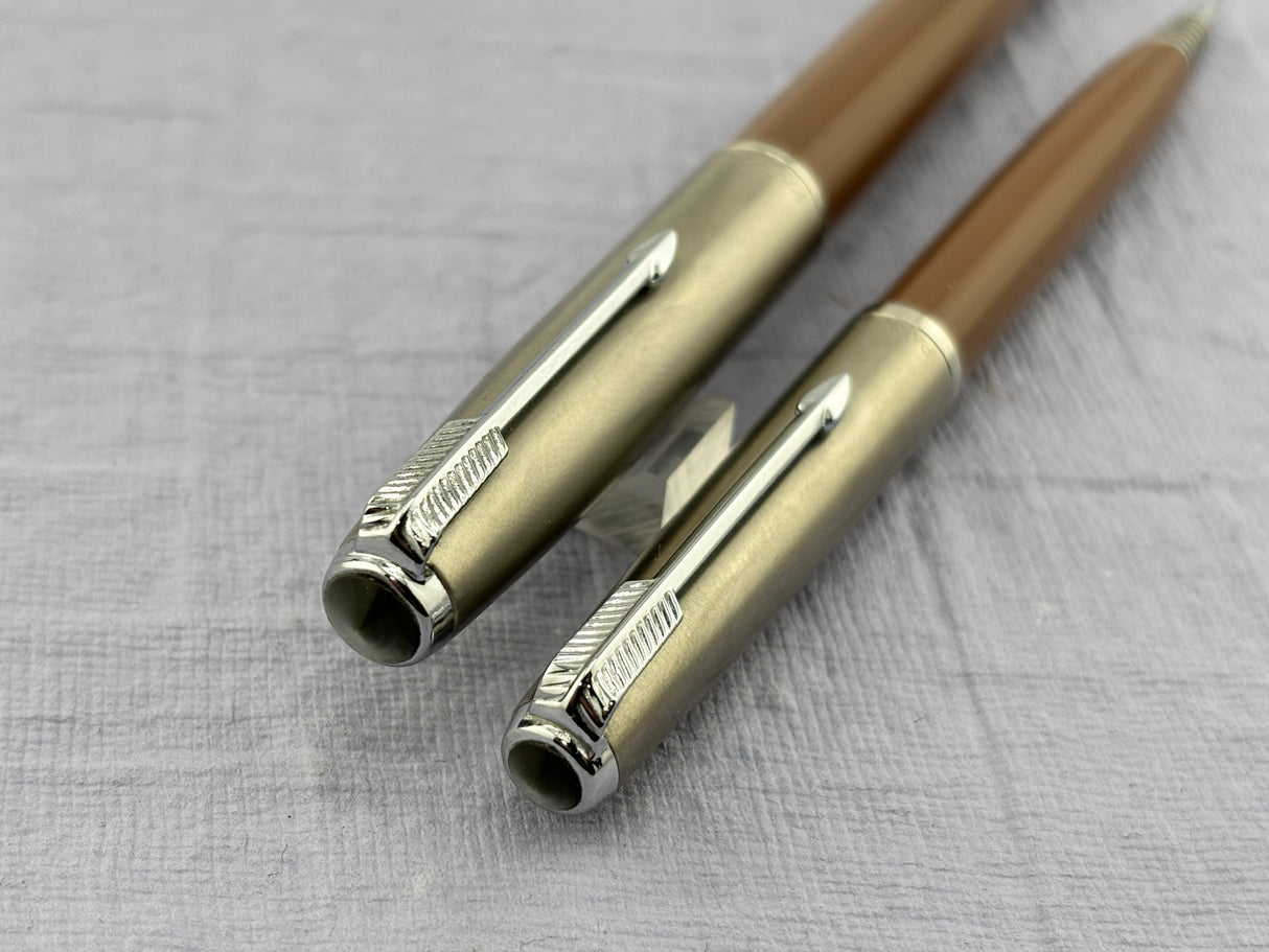 Parker 51 Set Cocoa Cap Aerometric -  Fountain Pen and pencil