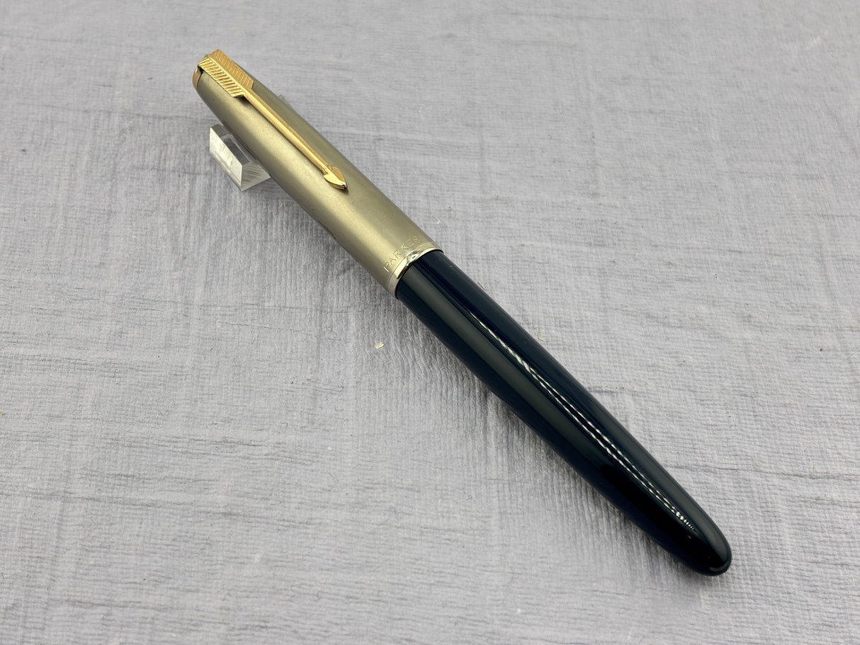 Parker 51 Navy Blue Chrome Cap Aerometric -  Fountain Pen