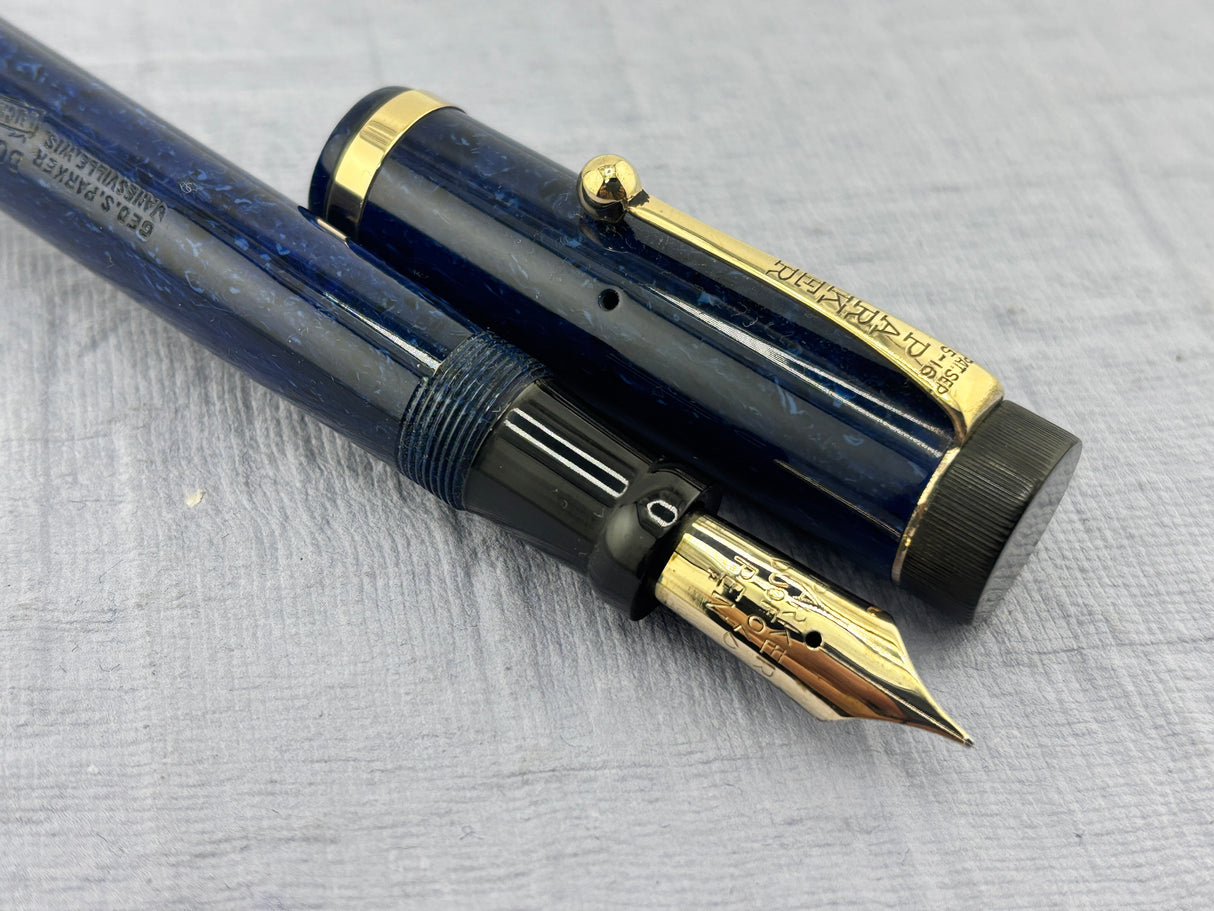 Parker Duofold Senior Blue Lapis Fountain Pen