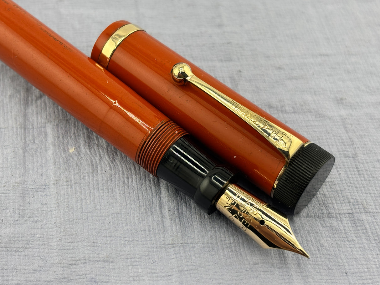 Parker Duofold Senior Big Red Orange Fountain Pen