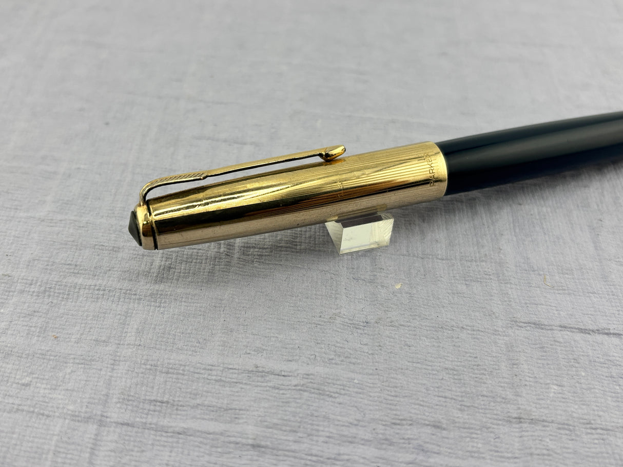 Parker 51 Navy Blue Gold Cap  Fountain Pen