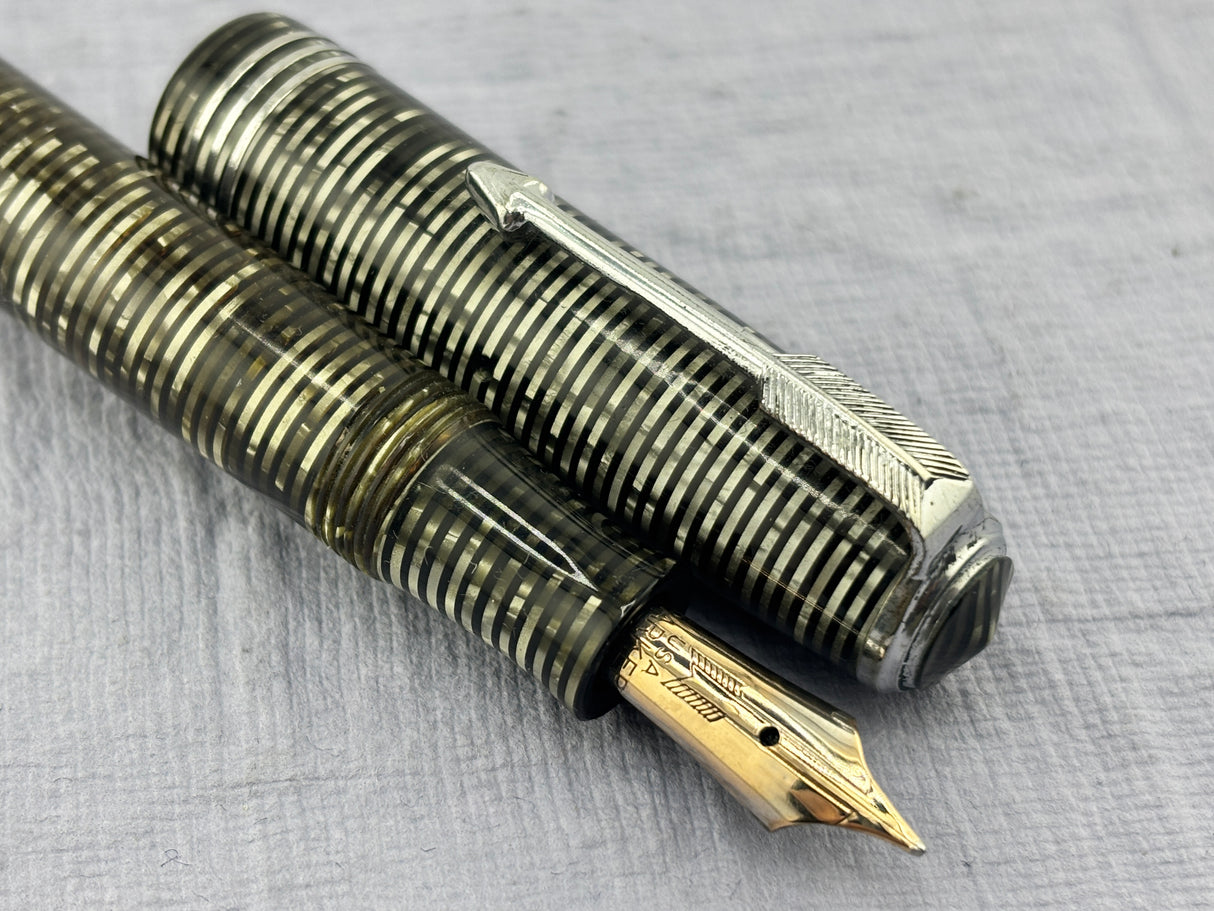 Parker Vacumatic Standart Size Silver Grey - Fountain Pen