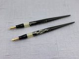 Omas wonderful desk set 2 pens Grigio perla celluloid circa 1975 New old stock RARE RARE