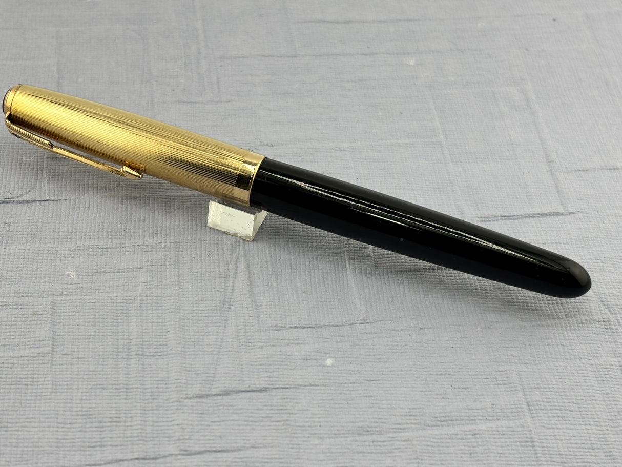 Parker 51 Black Gold Filled Cap  1/16  - Fountain Pen