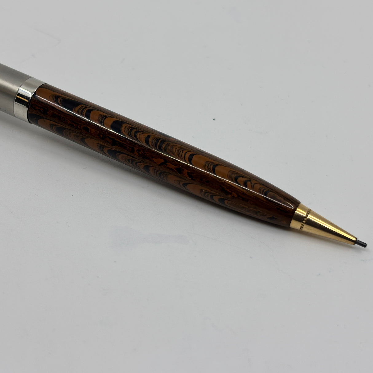 Parker 51 Pencil Diamond Clip  Brown Ebonite ripple Custom by Howard Levy Bexley in 1990