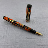 Conklin Black & Orange SET  "Halloween"  - Flexible Conklin Toledo nib  - Fountain Pen and Pencil