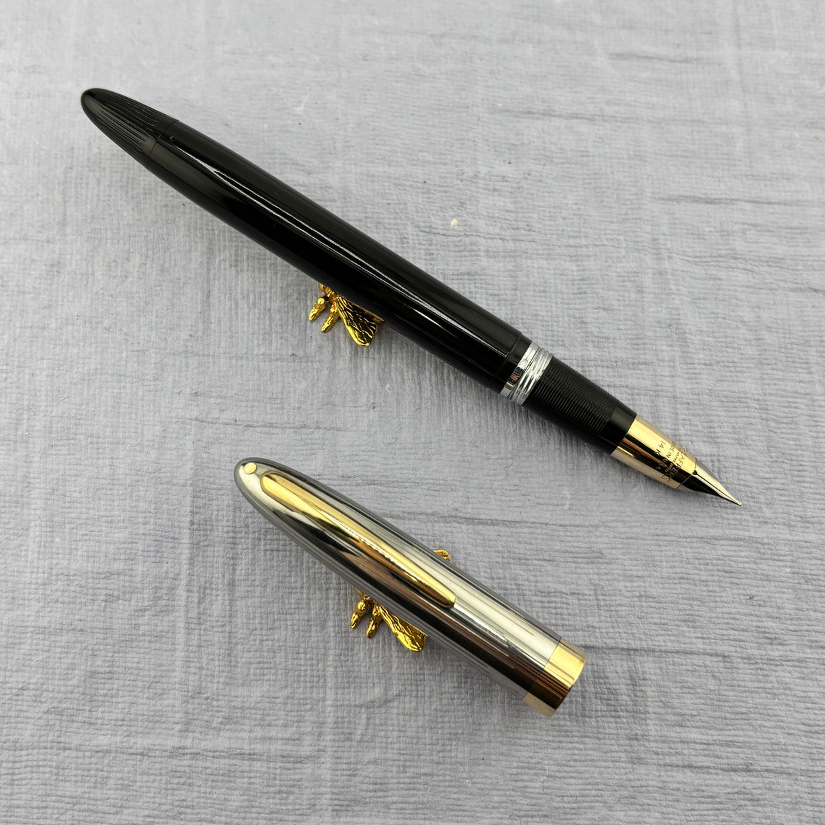 SHEAFFER Black Chrome Cap 14K Nib Snorkel Filling system - Fountain Pen