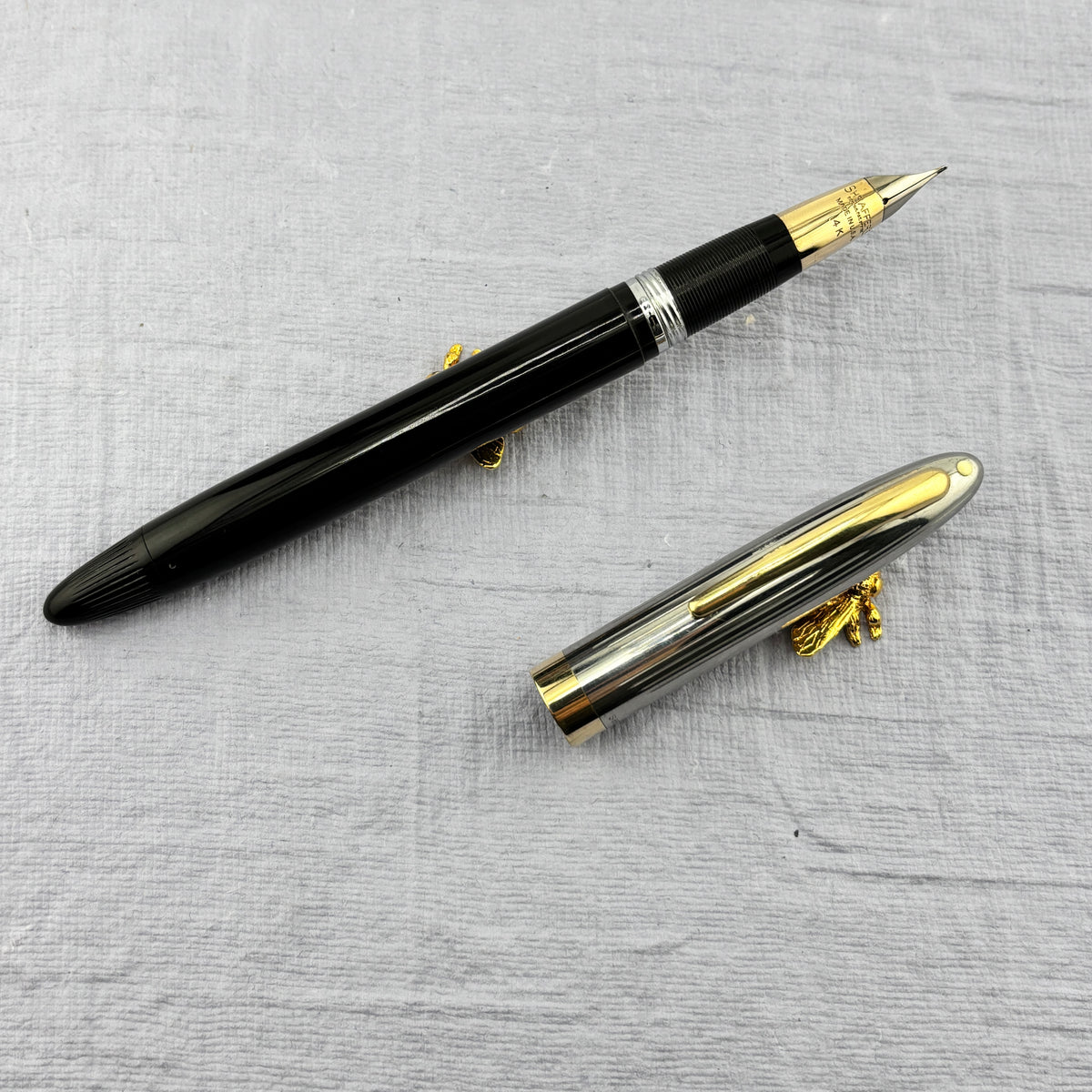 SHEAFFER Black Chrome Cap 14K Nib Snorkel Filling system - Fountain Pen