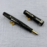 Wahl Eversharp Doric - Grey Burma Short Size - FLEX NIB 14K   - Fountain Pen
