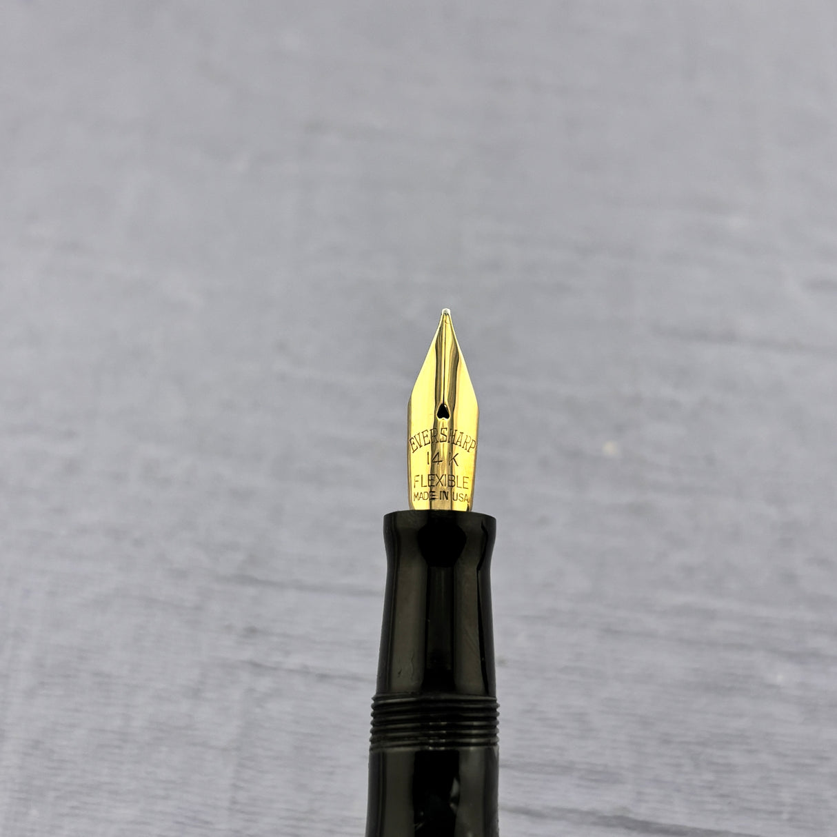Wahl Eversharp Doric - Grey Burma Short Size - FLEX NIB 14K   - Fountain Pen