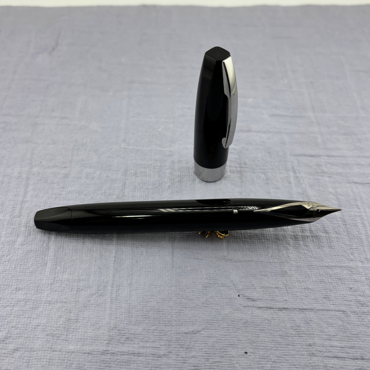 SHEAFFER Pen For Men (PFM I)  Black - Palladium Silver Nib - Snorkel Filling System Fountain Pen