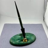 Parker Duofold Green Jade Desk Set Green Base - Fountain Pen