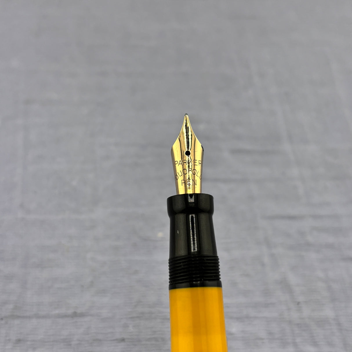 Parker Duofold  Yellow Mandarin Desk Set  Superb Art Deco Base - Fountain Pen