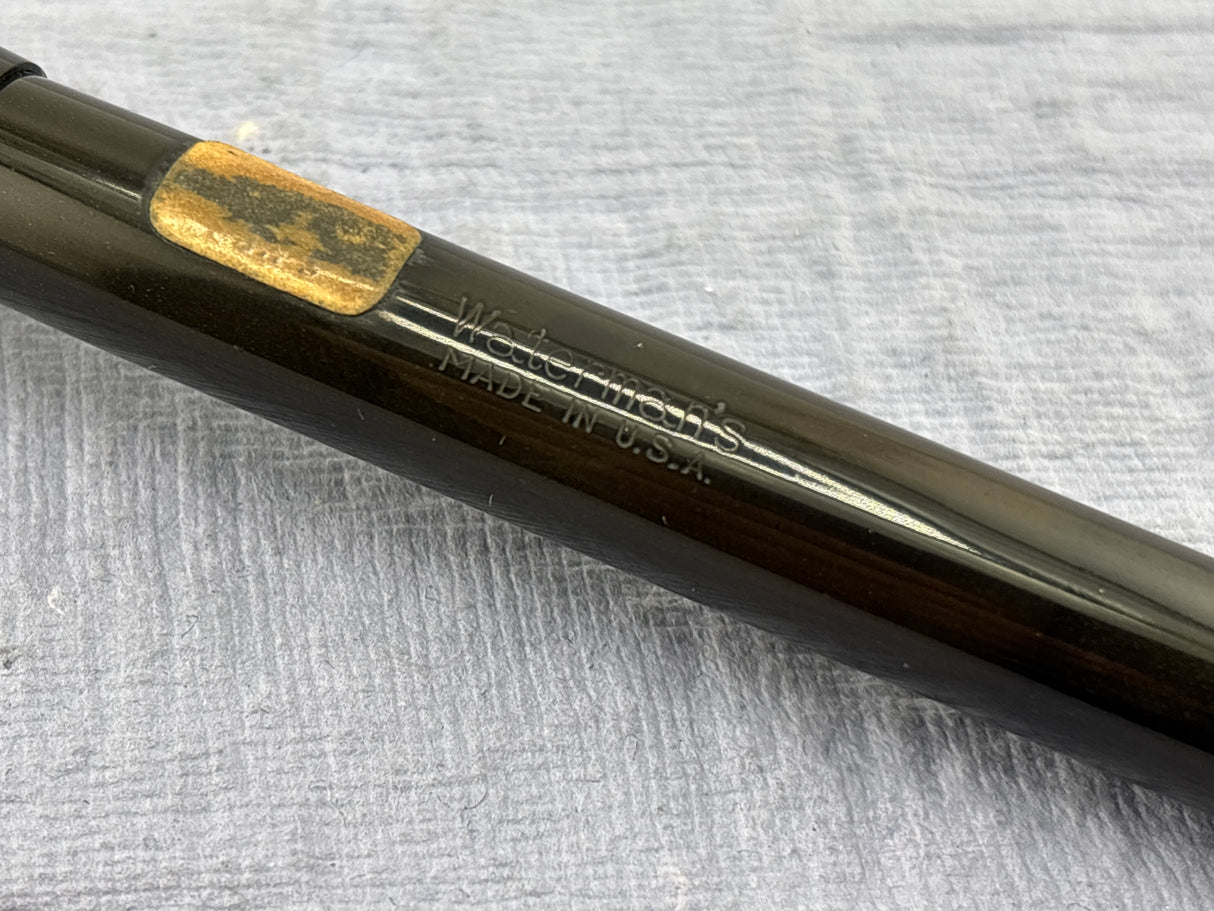 Waterman's USA LATE MODEL Safety Black with clip still have sticker on it "Music Nib"  - Fountain Pen