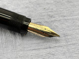 Waterman's USA LATE MODEL Safety Black with clip still have sticker on it "Music Nib"  - Fountain Pen
