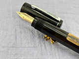 Waterman's USA LATE MODEL Safety Black with clip still have sticker on it "Music Nib"  - Fountain Pen