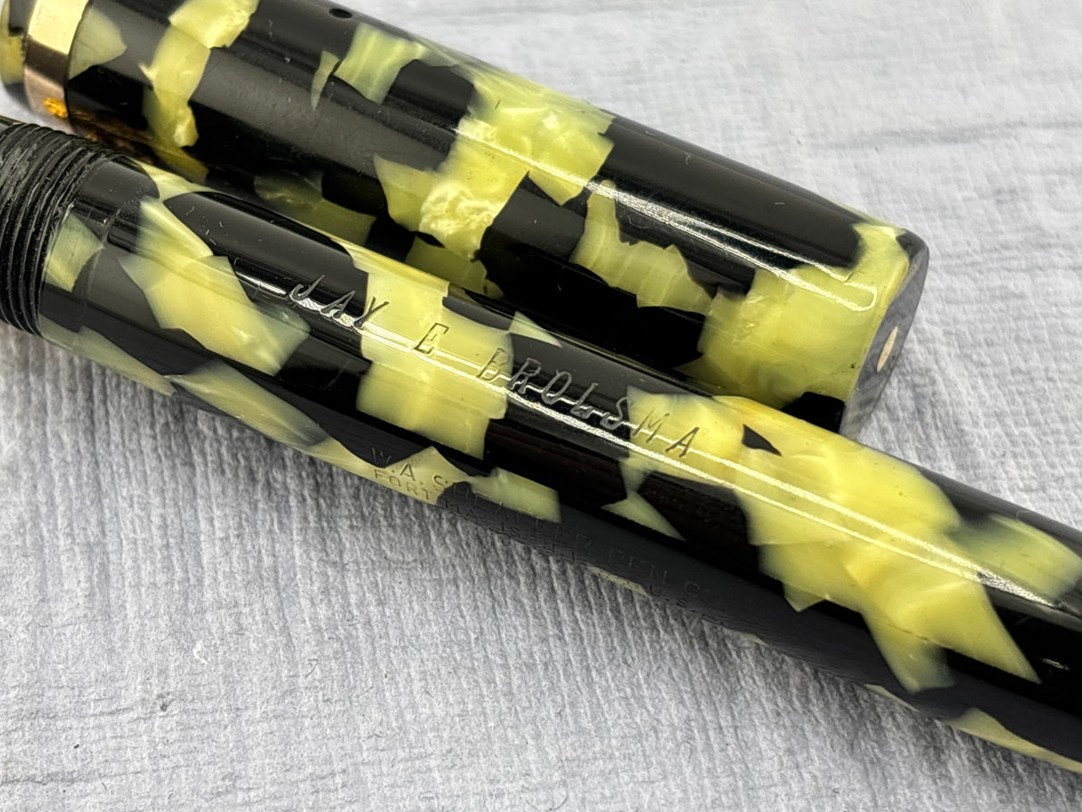 Sheaffer Flat Top Lifetime Senior Black and Pearl  - Fountain Pen
