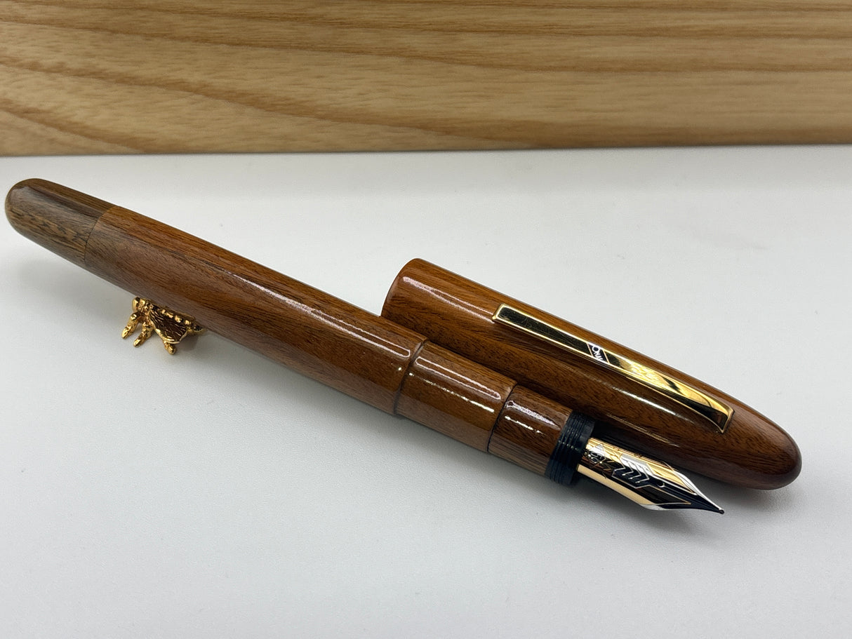 OMAS Precious Lignum Vitae Wood Ogiva Fountain Pen - Medium 18kt Gold Nib