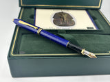 Cross Townsend Blue Lapis Lazuli/ 22K Gold Dust Fountain Pen - Medium 18kt Gold Nib