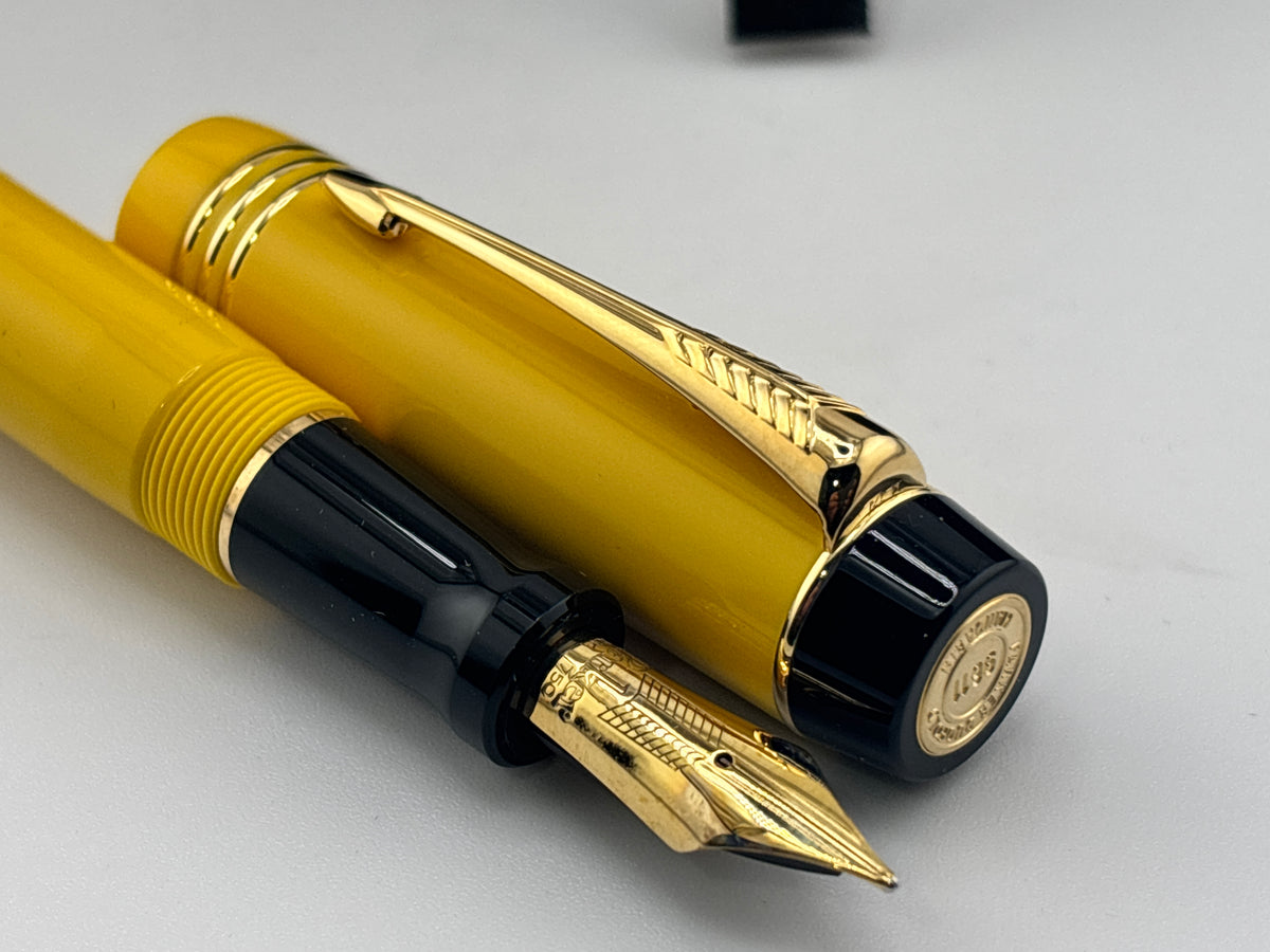 Parker Duofold Centennial Mandarin Yellow Limited Edition  Fountain Pen - Medium 18kt Gold Nib