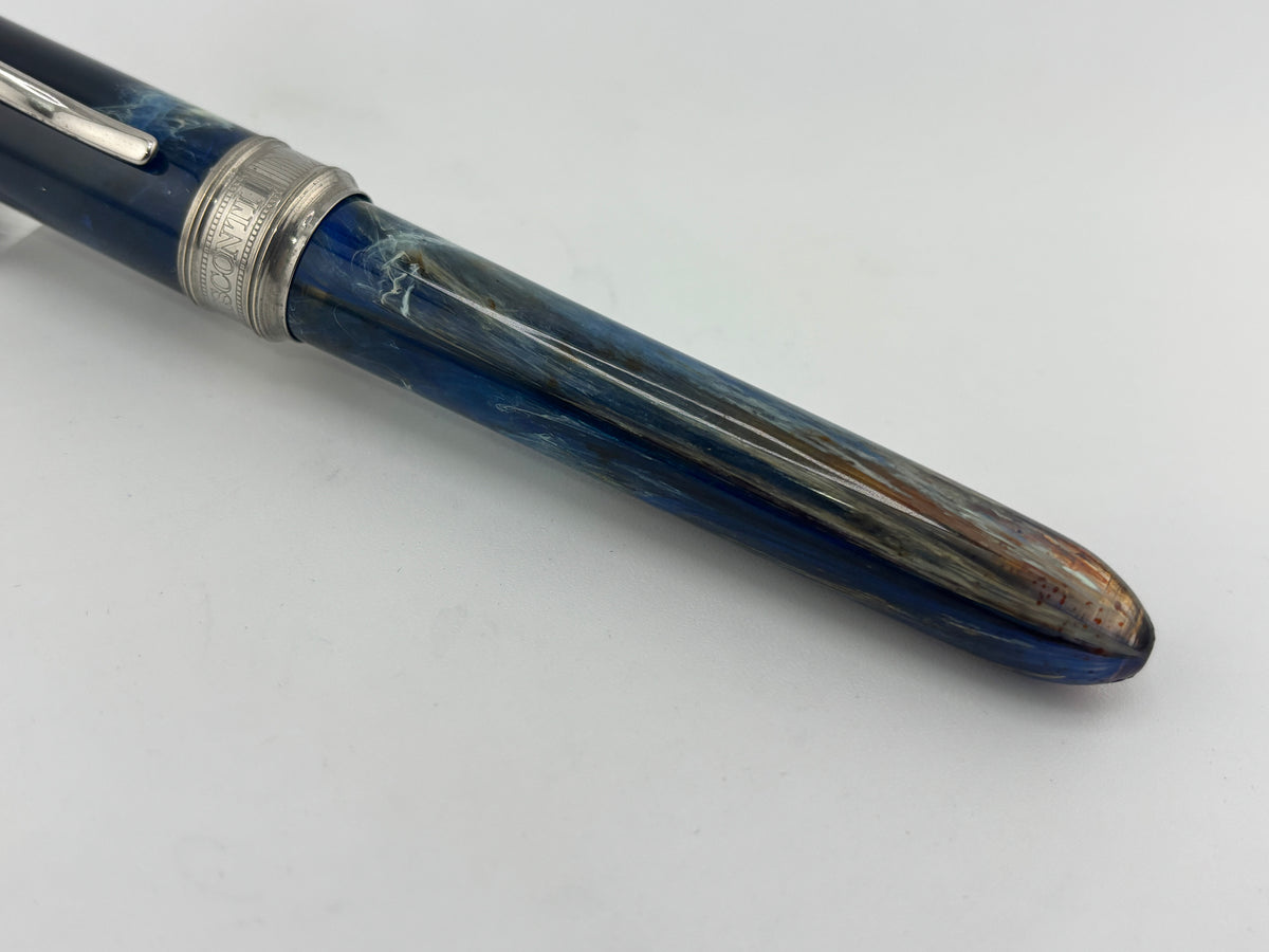 Visconti Early Van Gogh Maxi Ocean Blue Fountain Pen - Large Fine 14kt Gold Nib - A Fabulous Example of this Model (Each One Being Different)