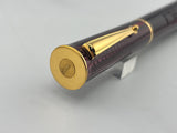Delta Papillon Variegated Streaked Burgundy Resin  Fountain Pen  - Fine 18kt Gold Nib