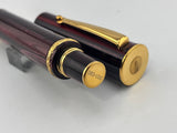 Delta Papillon Variegated Streaked Burgundy Resin  Fountain Pen  - Fine 18kt Gold Nib