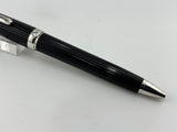 Cartier - Louis Cartier Black Fluted Ballpoint Pen - Platinum-Plated Trim