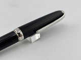 Cartier - Louis Cartier Black Fluted Ballpoint Pen - Platinum-Plated Trim