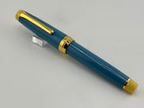 Sailor & Wancher Collaboration Otsukimi Pro Gear Glittering Sky Blue Fountain Pen - Special Engraved Extra Fine 21kt Gold Nib