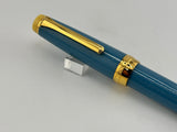 Sailor & Wancher Collaboration Otsukimi Pro Gear Glittering Sky Blue Fountain Pen - Special Engraved Extra Fine 21kt Gold Nib