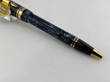 Parker  Duofold Marbled Blue Cap Actuated Ballpoint Pen - The Original Style of the Duofold Ballpoint - Circa 1989 - Scarce!