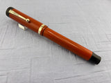 Parker Duoflod Senior Red Hard Rubber  Fountain Pen