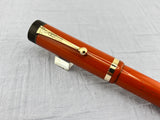 Parker Duoflod Senior Red Hard Rubber  Fountain Pen