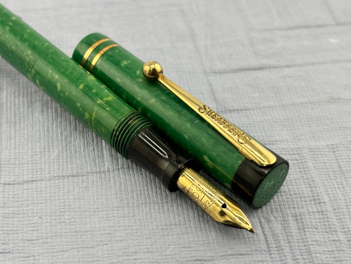 Sheaffer’s 5-30 Flat Top Green Jade   - Fountain Pen