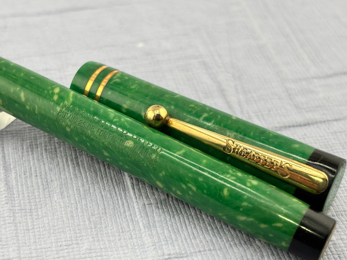 Sheaffer’s 5-30 Flat Top Green Jade   - Fountain Pen