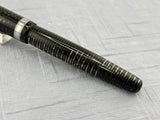 Parker Vacumatic Standard Grey Silver trim Blue Arrow Diamond clip   - Fountain Pen